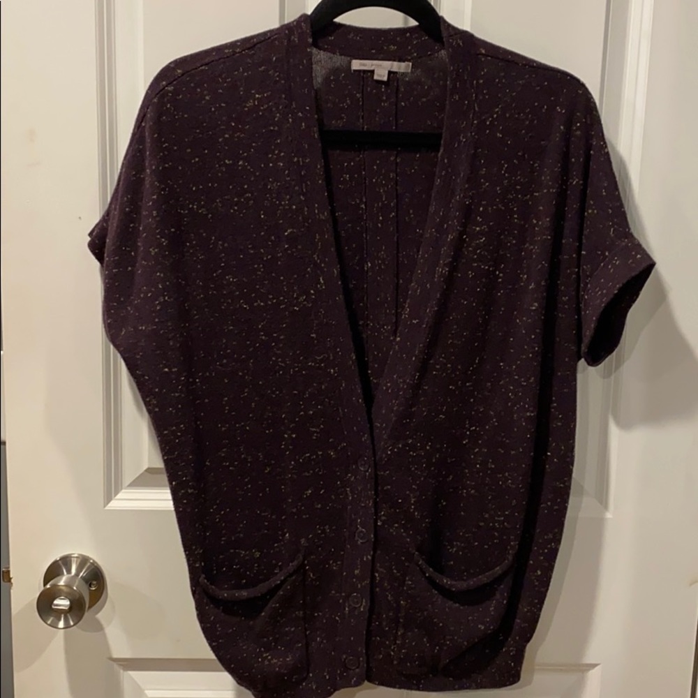 Gap Purple Marled Grandpa Cardi EUC - Picture 3 of 8